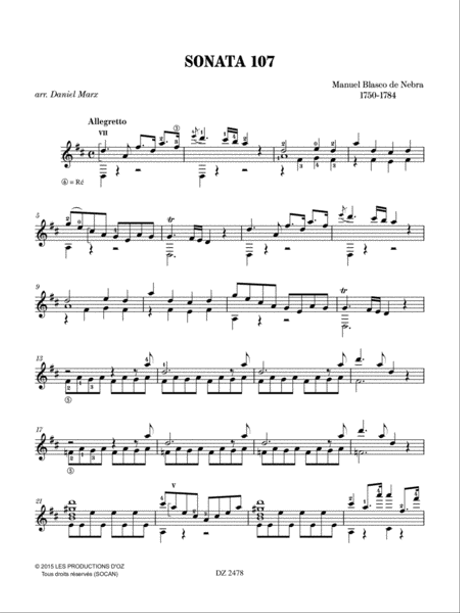 3 Sonatas (107, 108, 112) Classical Guitar scores gallery preview page 3