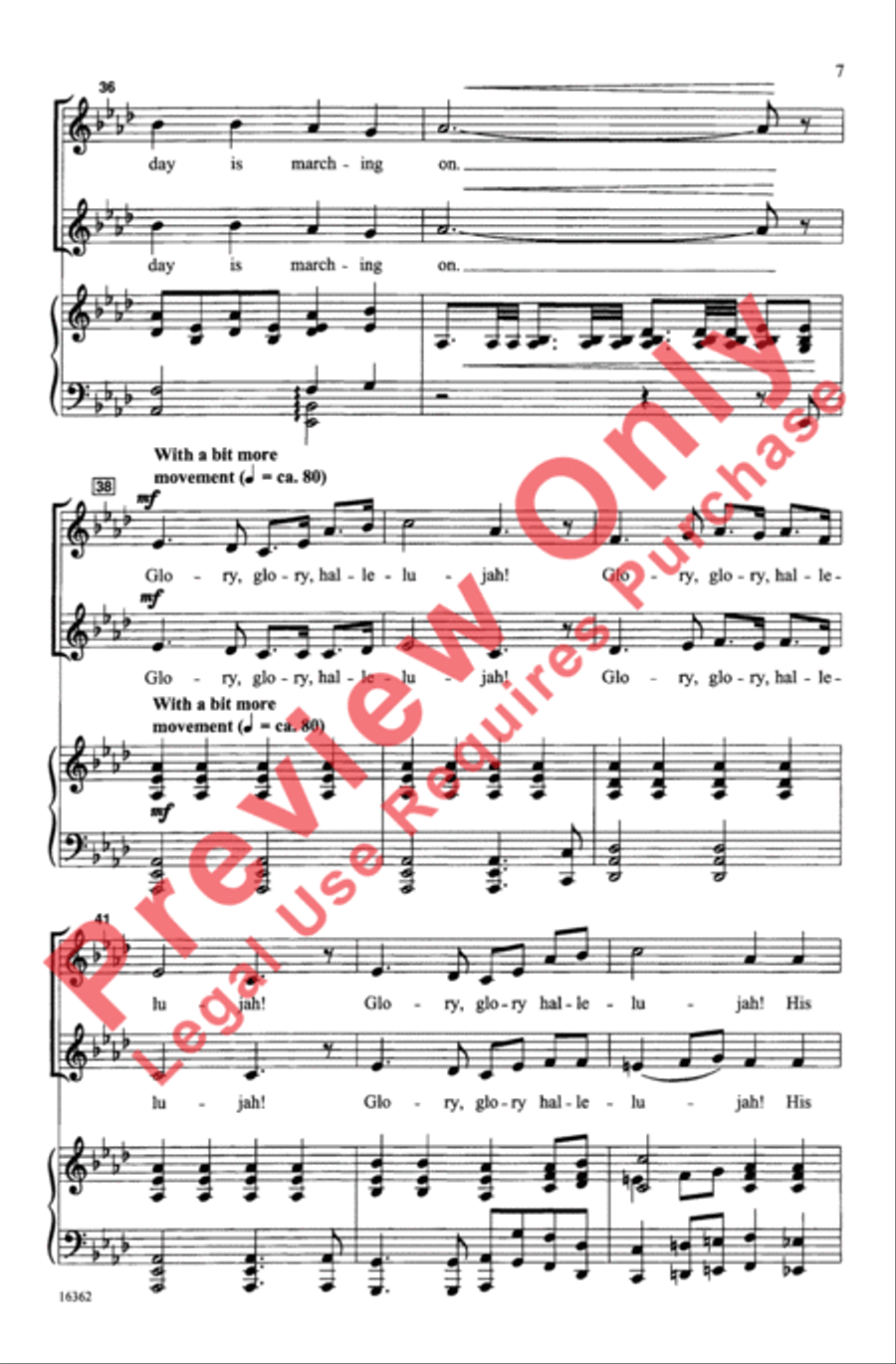 Battle Hymn of the Republic 2-Part scores gallery preview page 7