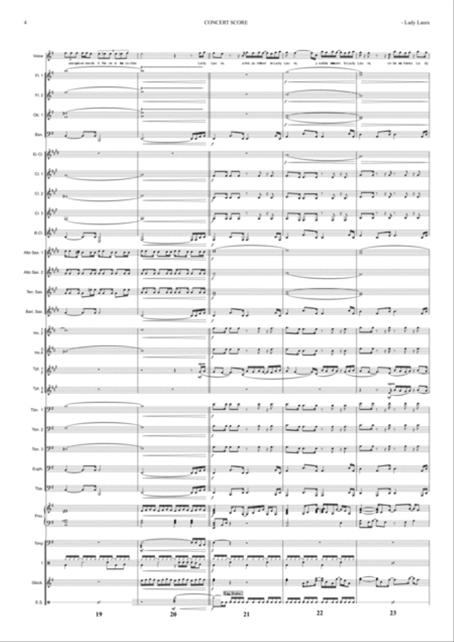 Lady Laura Lady Laura Concert Band scores gallery preview page 4