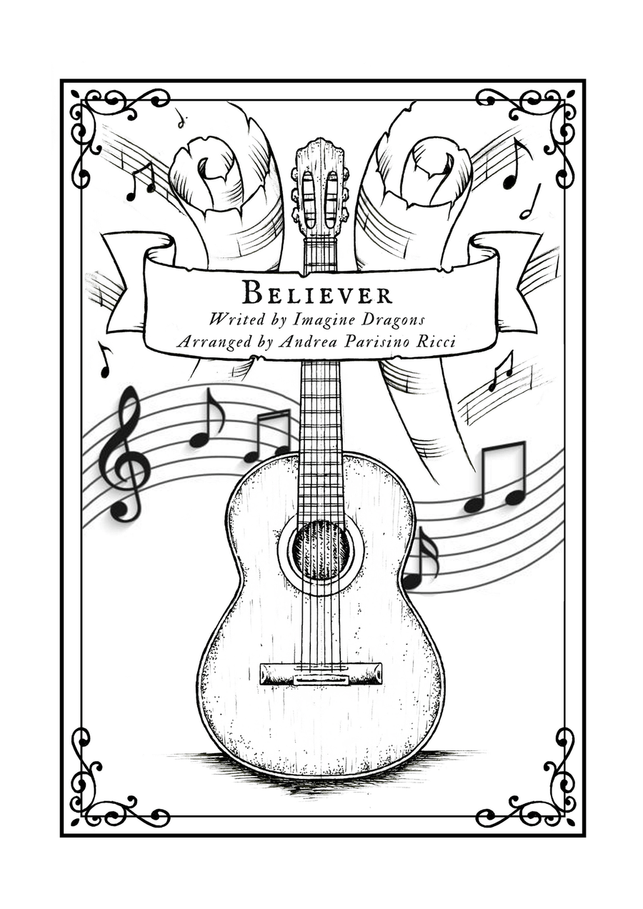 Believer Guitar Tablature scores gallery preview page 1