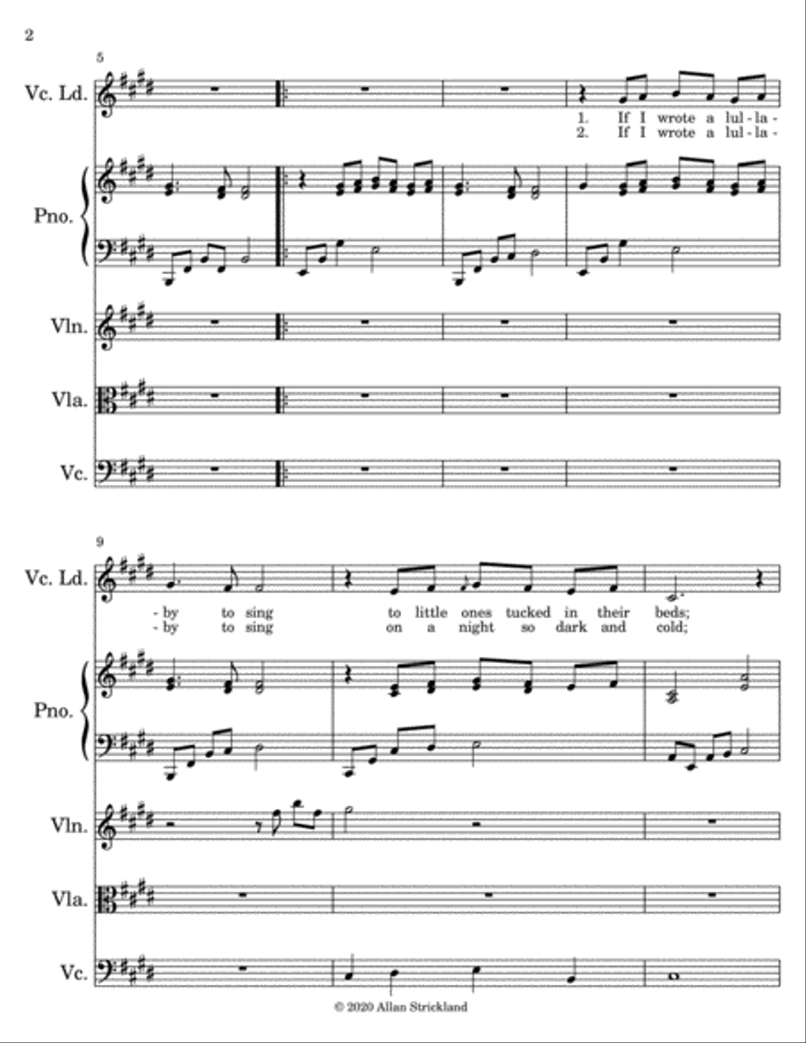Lullaby of Hope Strings Small Ensemble scores gallery preview page 2