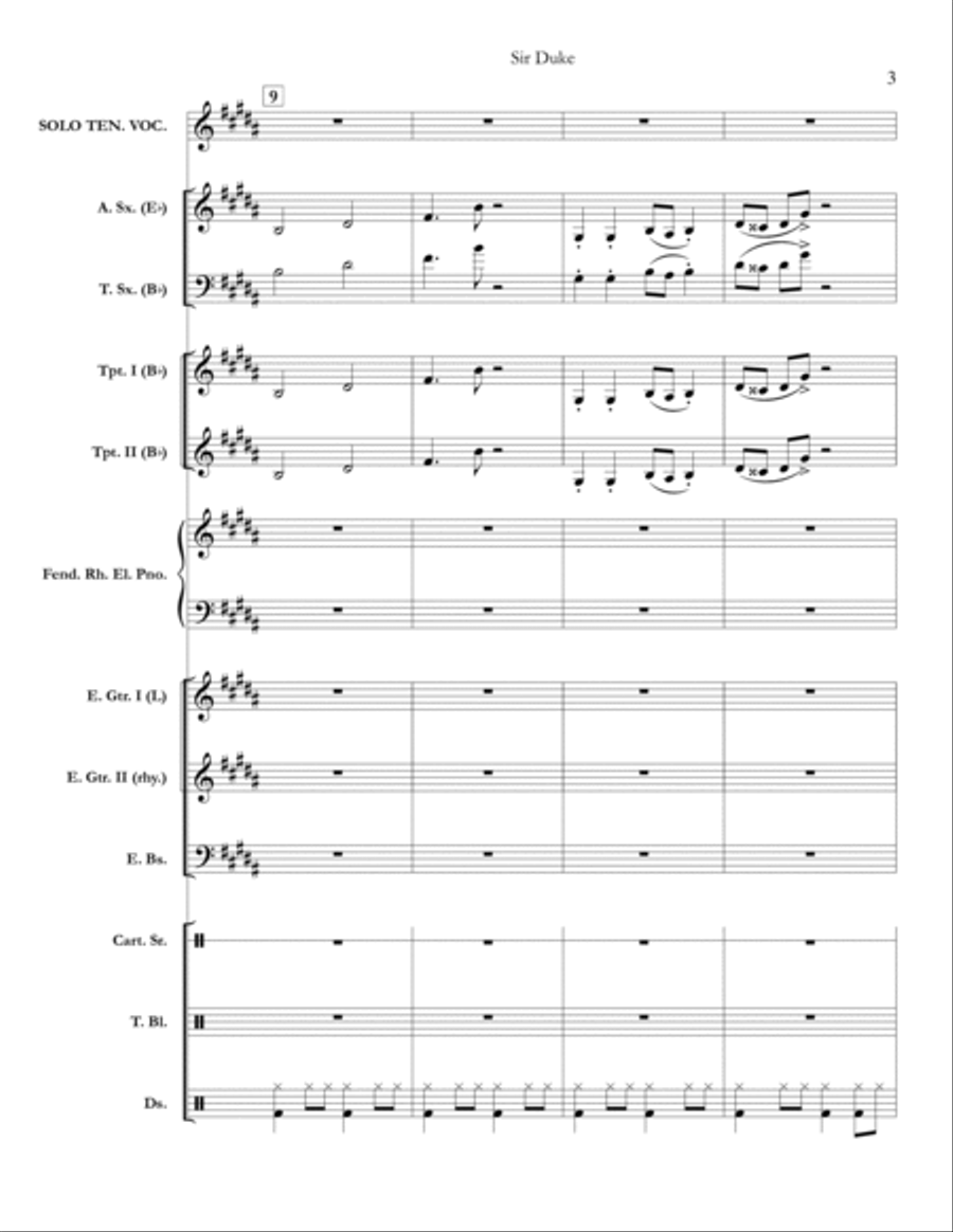 Sir Duke Sir Duke Large Ensemble scores gallery preview page 3