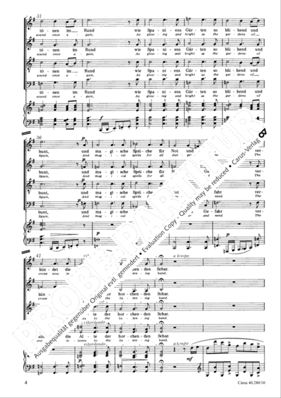 In forest and shadows (Zigeunerleben) 4-Part scores gallery preview page 5