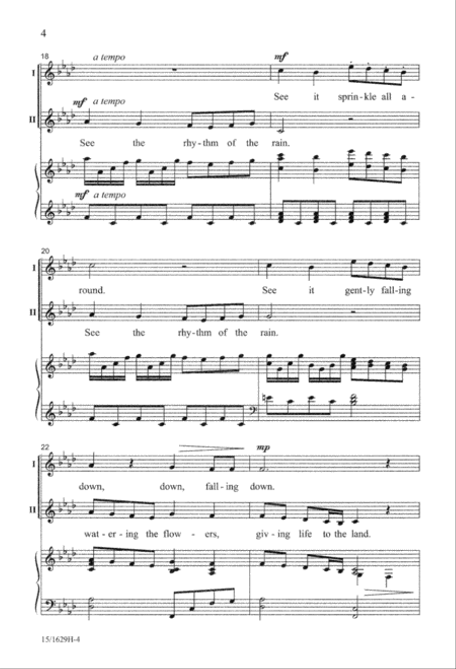 Rhythm of the Rain 3-Part scores gallery preview page 4