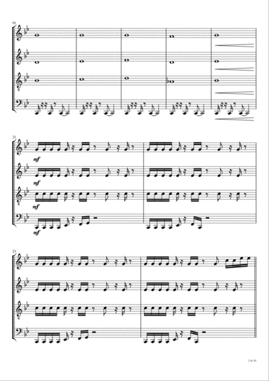 I Wouldn't Want To Be Like You Woodwind Quartet scores gallery preview page 3
