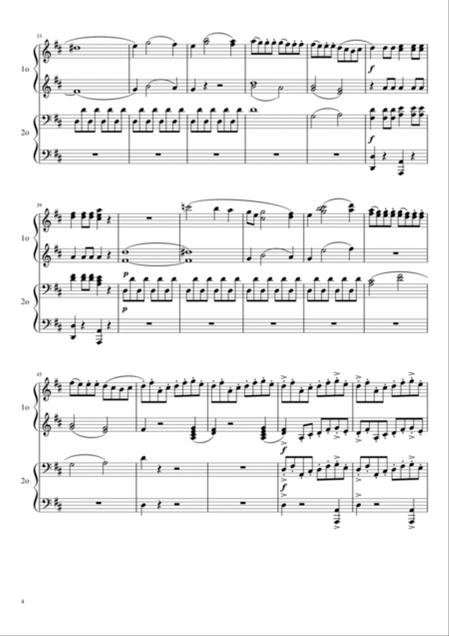 Mozart - Don Giovanni, K.527 Overture - For Piano Four Hands 1 Piano, 4-Hands scores gallery preview page 4