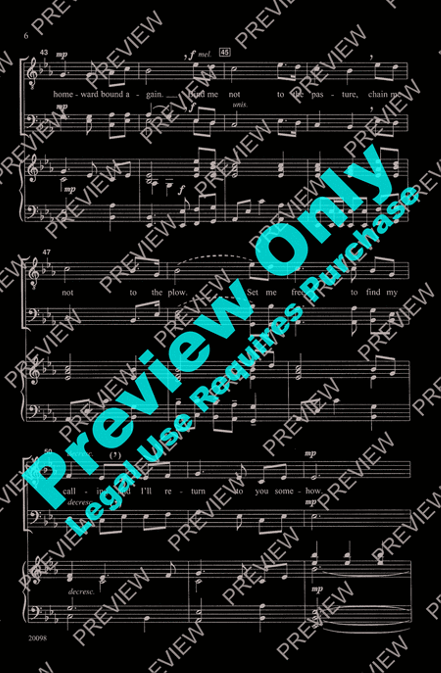 Homeward Bound Men's Choir scores gallery preview page 6