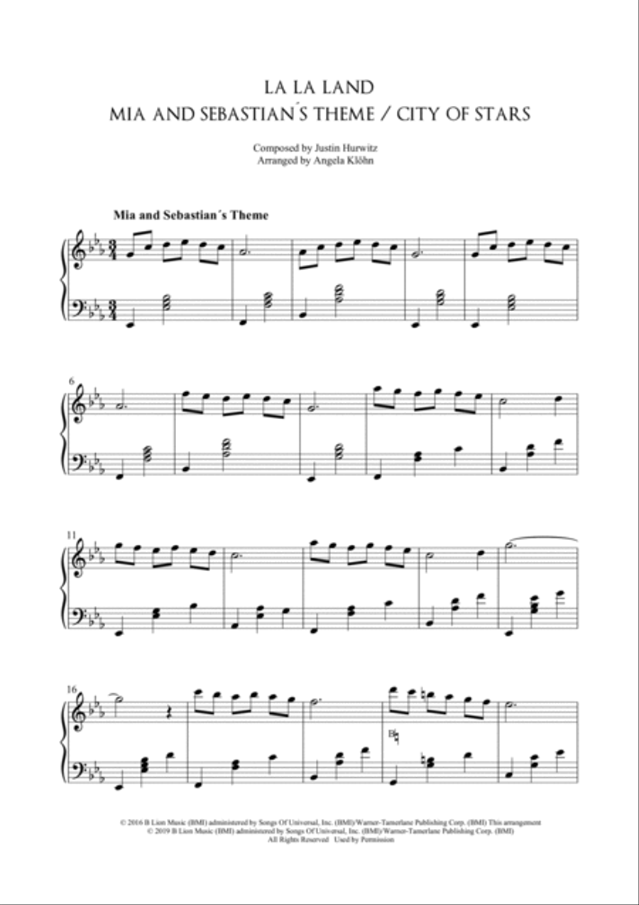 Mia & Sebastian's Theme Mia & Sebastian's Theme Harp scores gallery preview page 2
