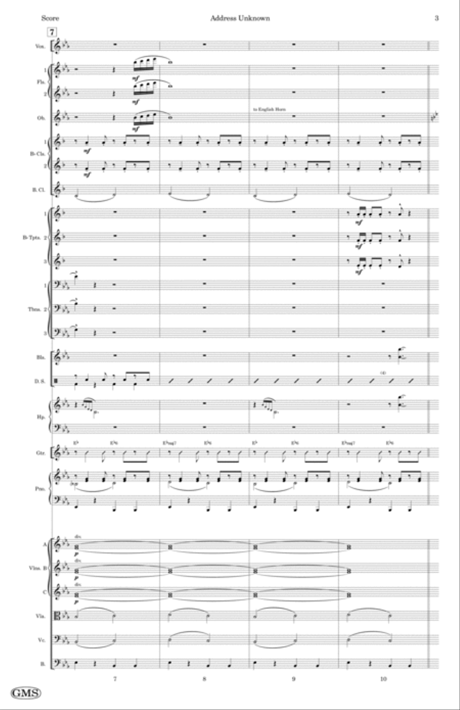 Address Unknown Full Orchestra scores gallery preview page 3