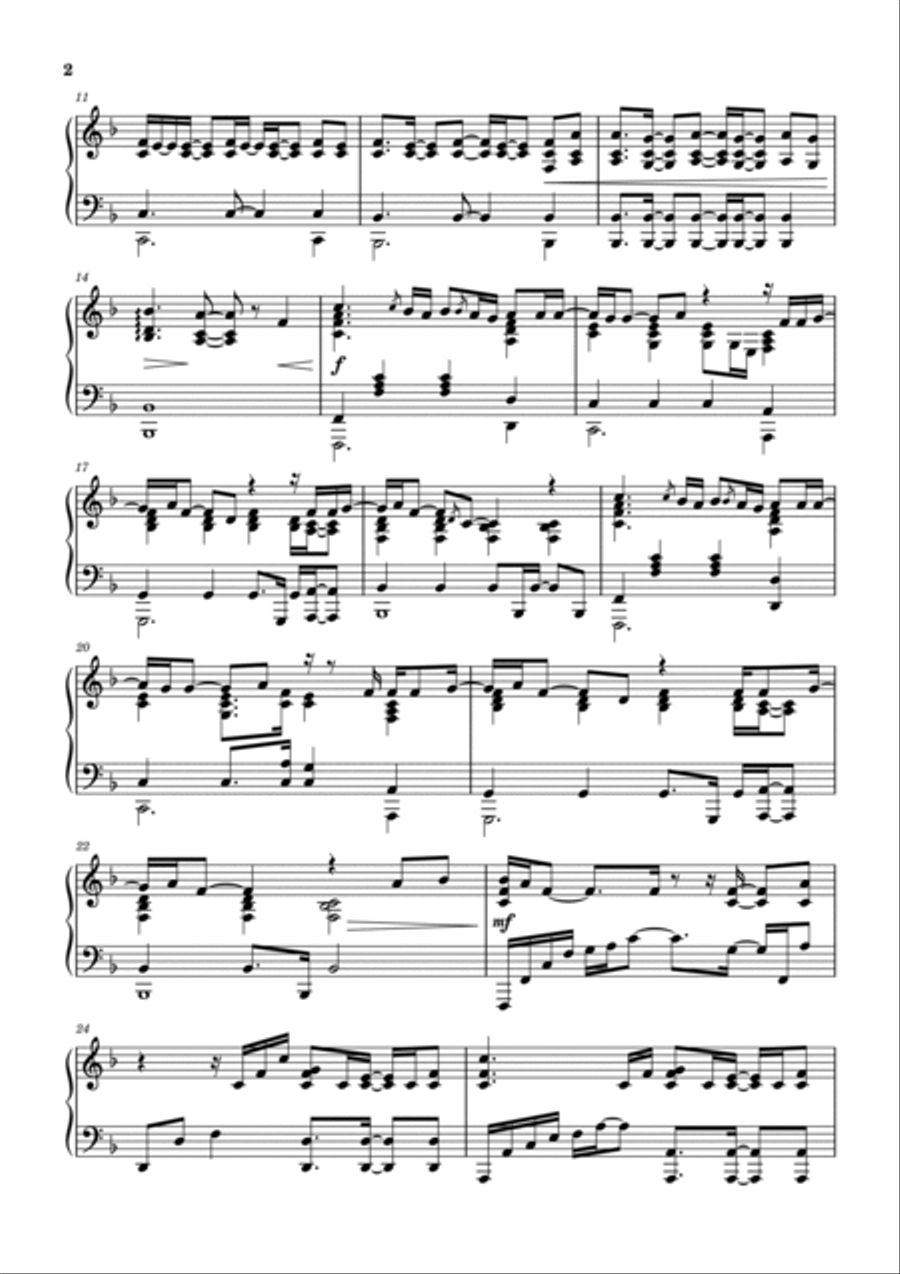 Easy On Me Piano Solo scores gallery preview page 2