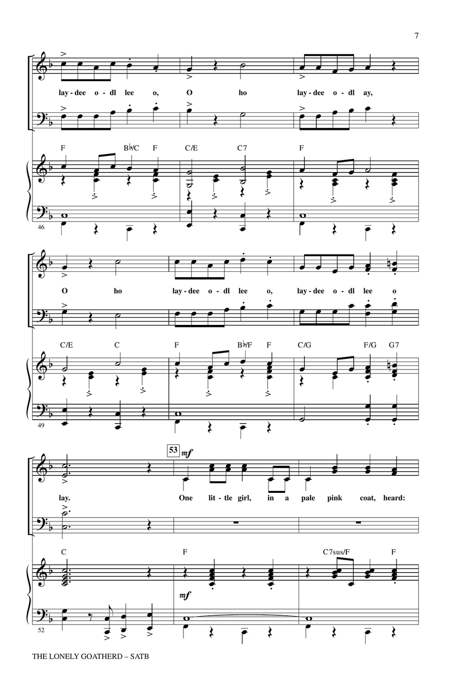 The Lonely Goatherd (from The Sound of Music) (arr. Mark Brymer) 4-Part scores gallery preview page 6