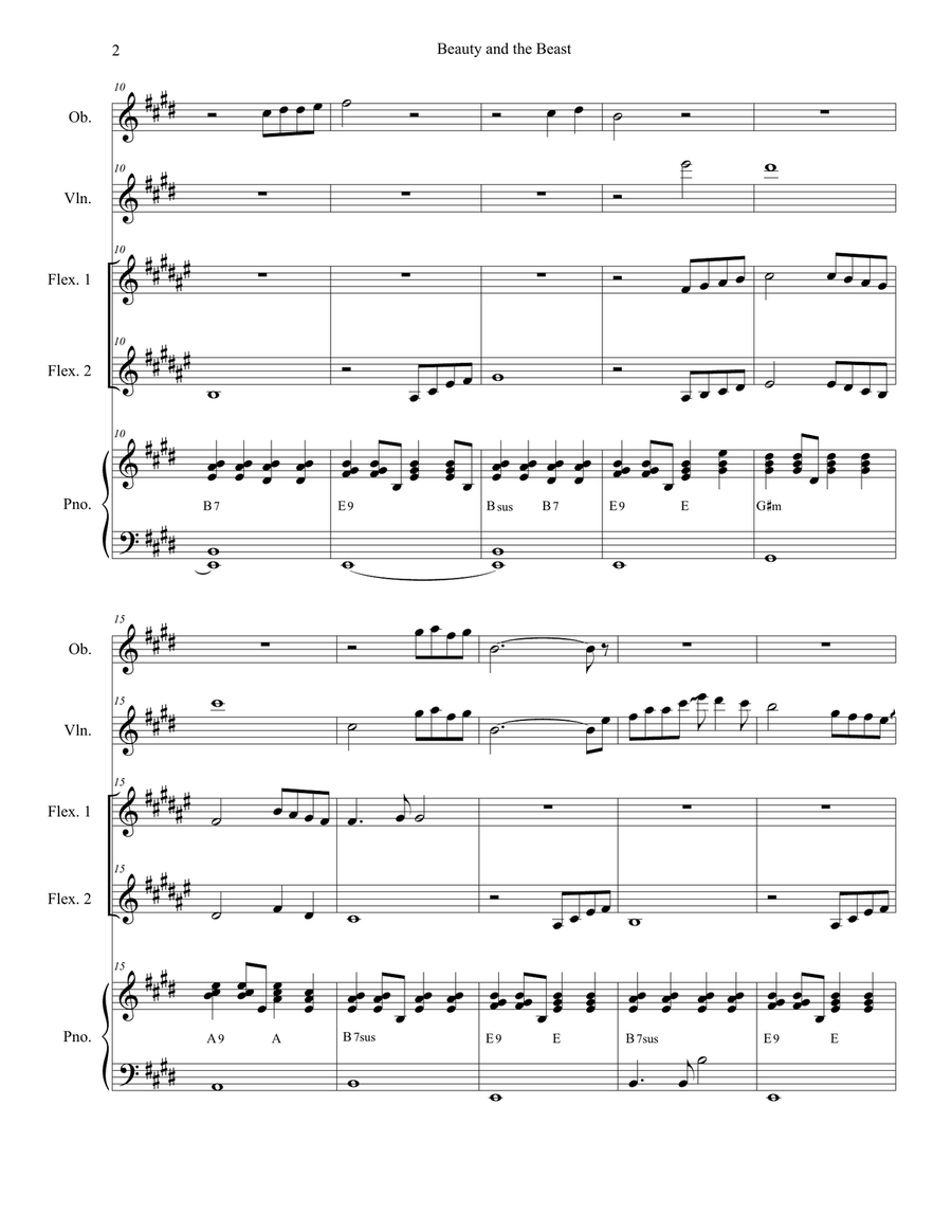 Beauty And The Beast Large Ensemble scores gallery preview page 2