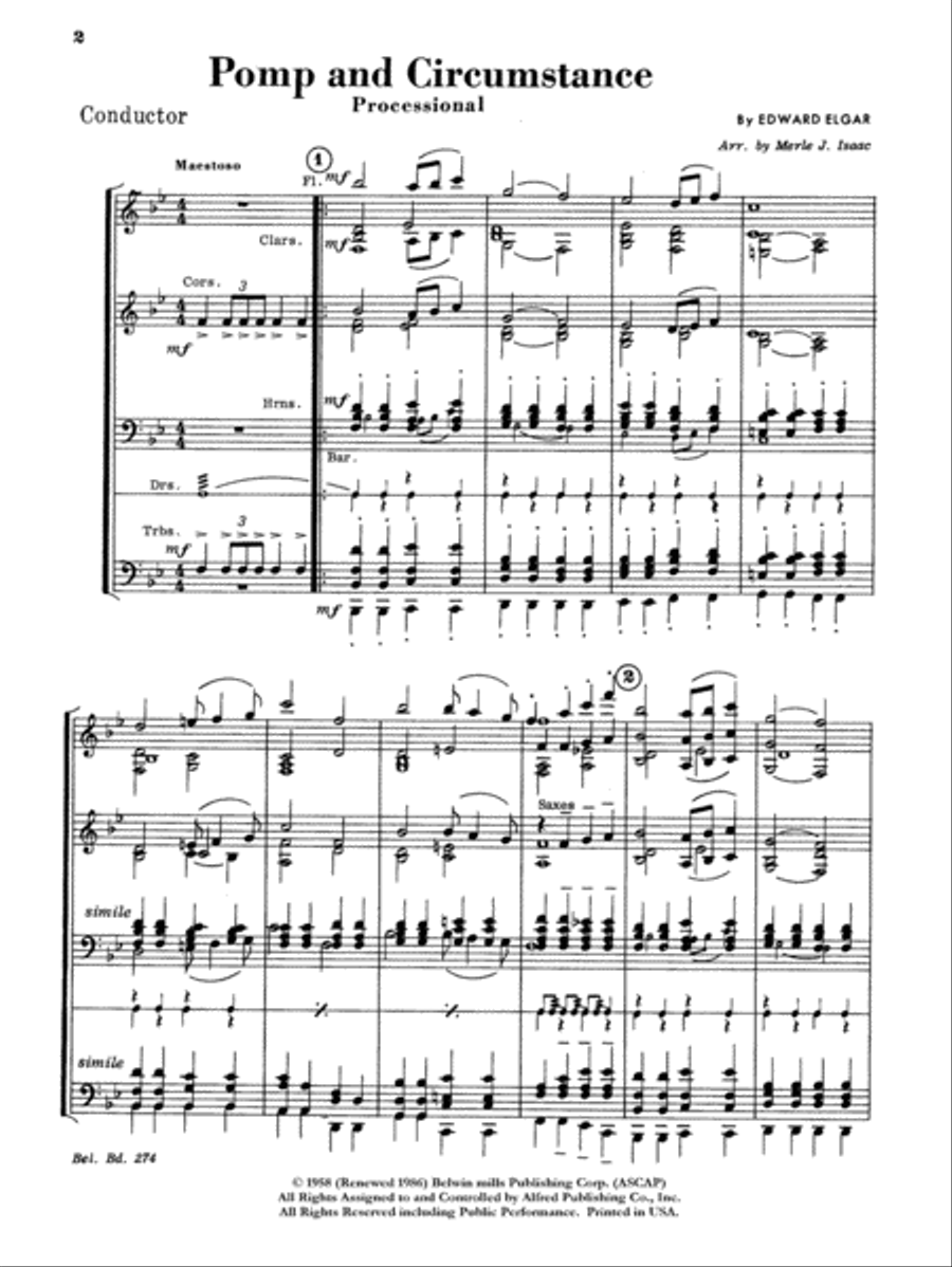 Pomp and Circumstance, Opus 39, No. 1 (Processional)