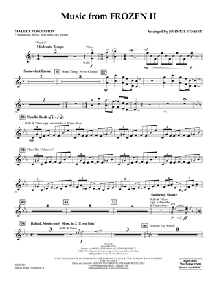 Music from Disney's Frozen 2 (arr. Johnnie Vinson) - Mallet Percussion