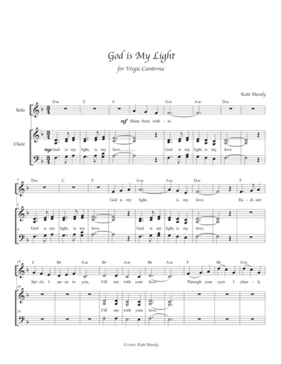 God Is My Light 3-Part scores gallery preview page 2