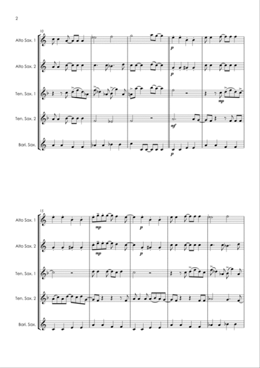 She's Electric Saxophone Quintet scores gallery preview page 4