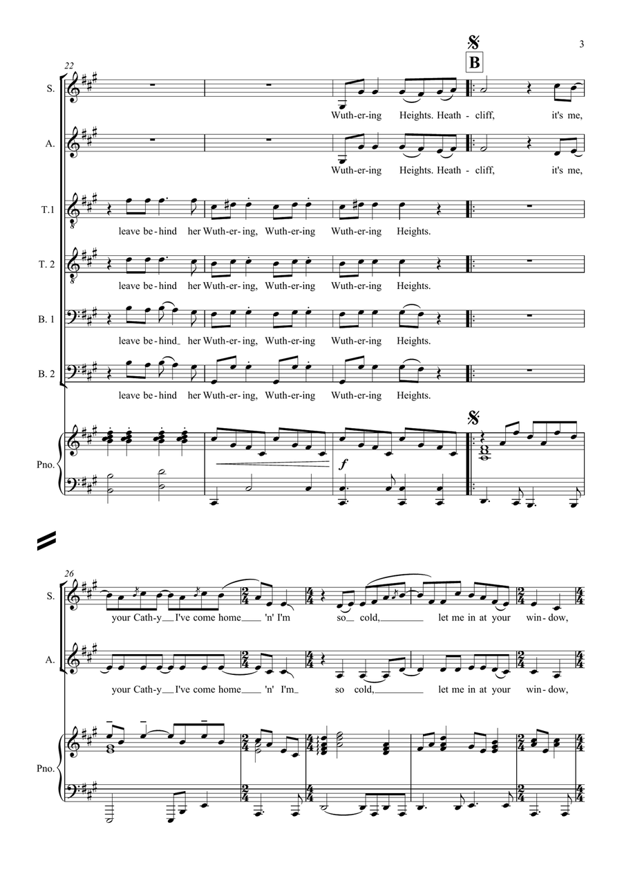 Wuthering Heights 4-Part scores gallery preview page 3