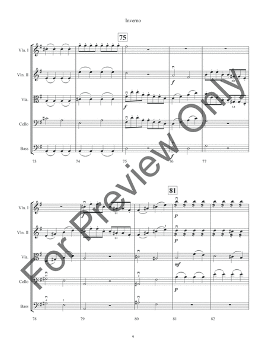 Inverno Inverno String Orchestra scores gallery preview page 12