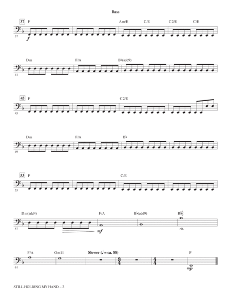 Still Holding My Hand (from Matilda The Musical) (arr. Mark Brymer) - Bass