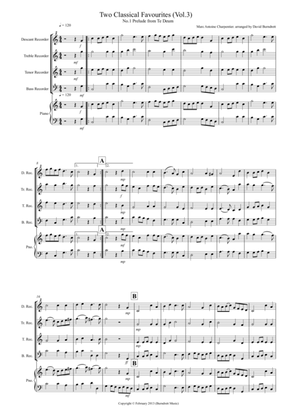 2 Classical Favourites for Recorder Quartet (volume three)