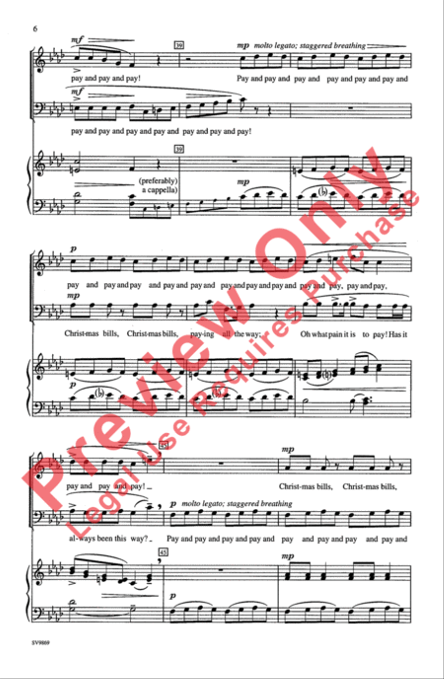 Dashing Through the Slush Men's Choir scores gallery preview page 6