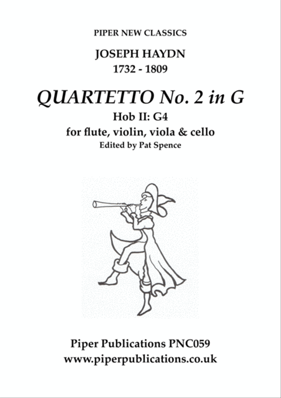 HAYDN QUARTETTO No. 2 in G MAJOR Hob II: G4 for flute & strings Small Ensemble scores gallery preview page 1
