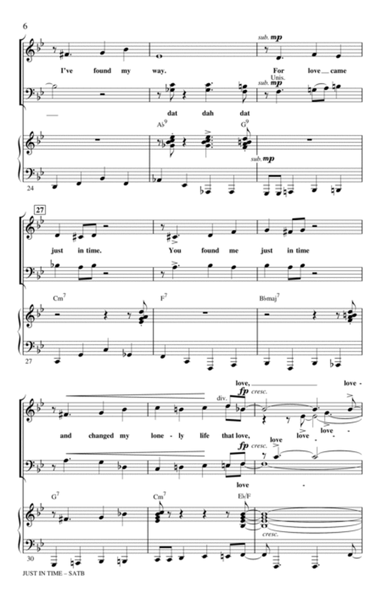 Just In Time (from Bells Are Ringing) (arr. Steve Zegree)