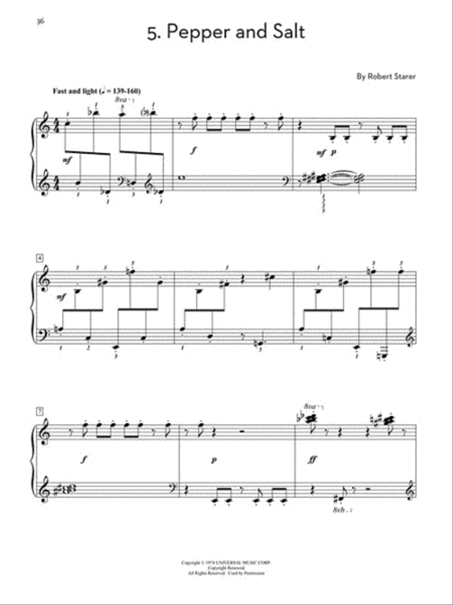 Robert Starer – Sketches in Color Piano Solo scores gallery preview page 7