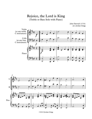 Book cover for Rejoice, the Lord is King (Treble or Bass Solo with Piano)
