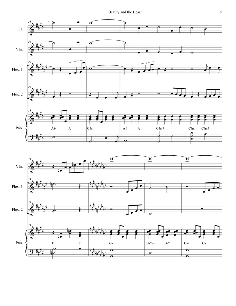 Beauty And The Beast Large Ensemble scores gallery preview page 5