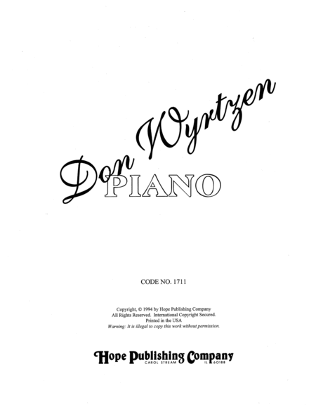 Don Wyrtzen Piano-Digital Download