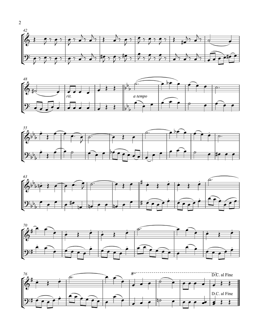 2 Strauss Waltzes for Violin & Cello Duet String Duet scores gallery preview page 2