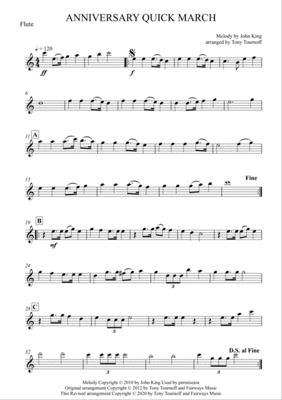 Anniversary Quick March (Mixed Ensemble) Large Ensemble scores gallery preview page 6