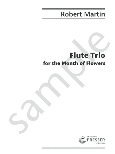 Flute Trio for the Month of Flowers