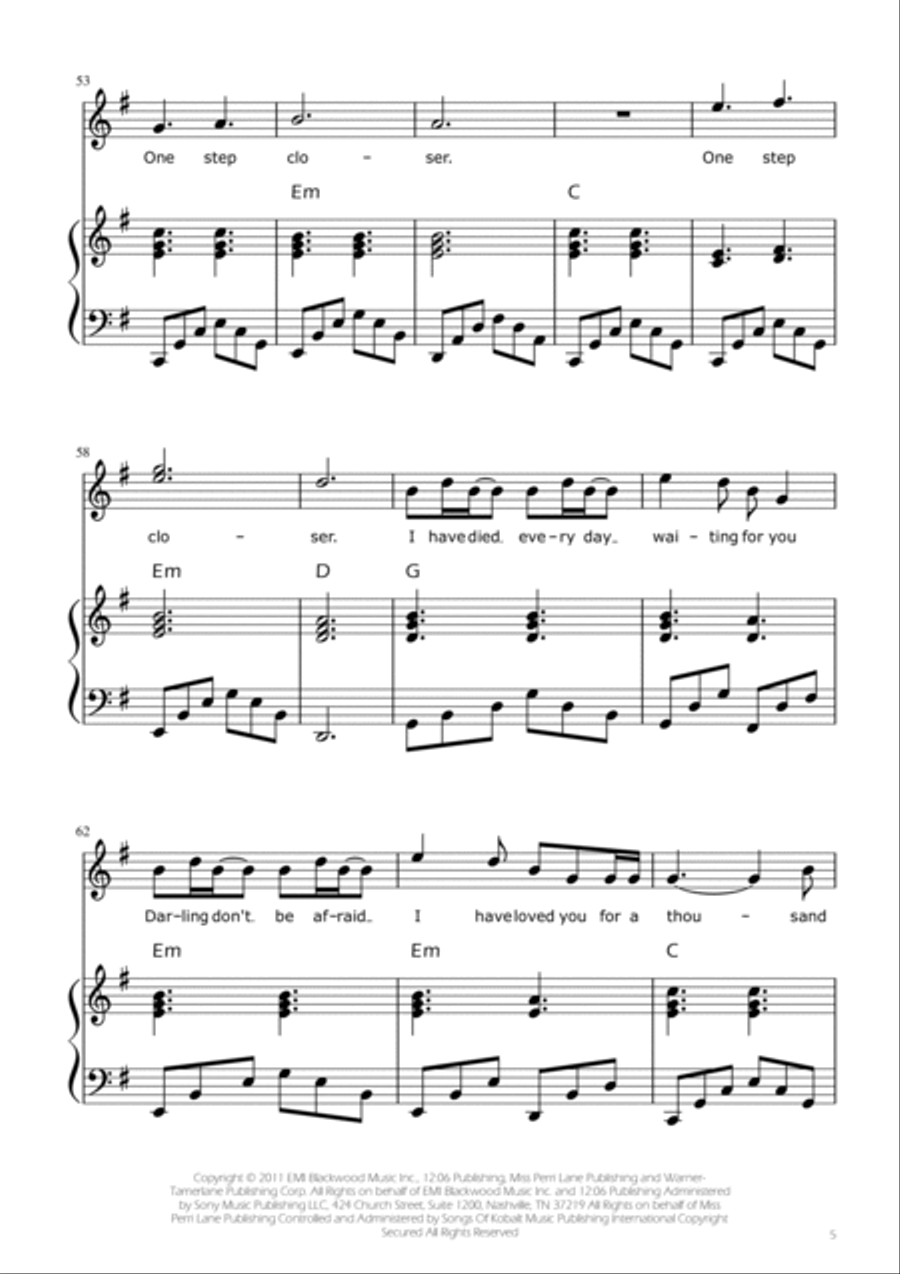 A Thousand Years Voice scores gallery preview page 5
