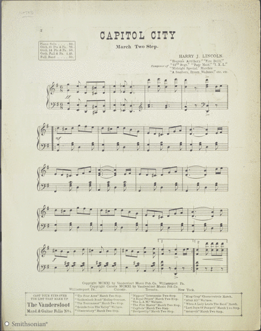 Capitol City March Two Step Piano Solo scores gallery preview page 2
