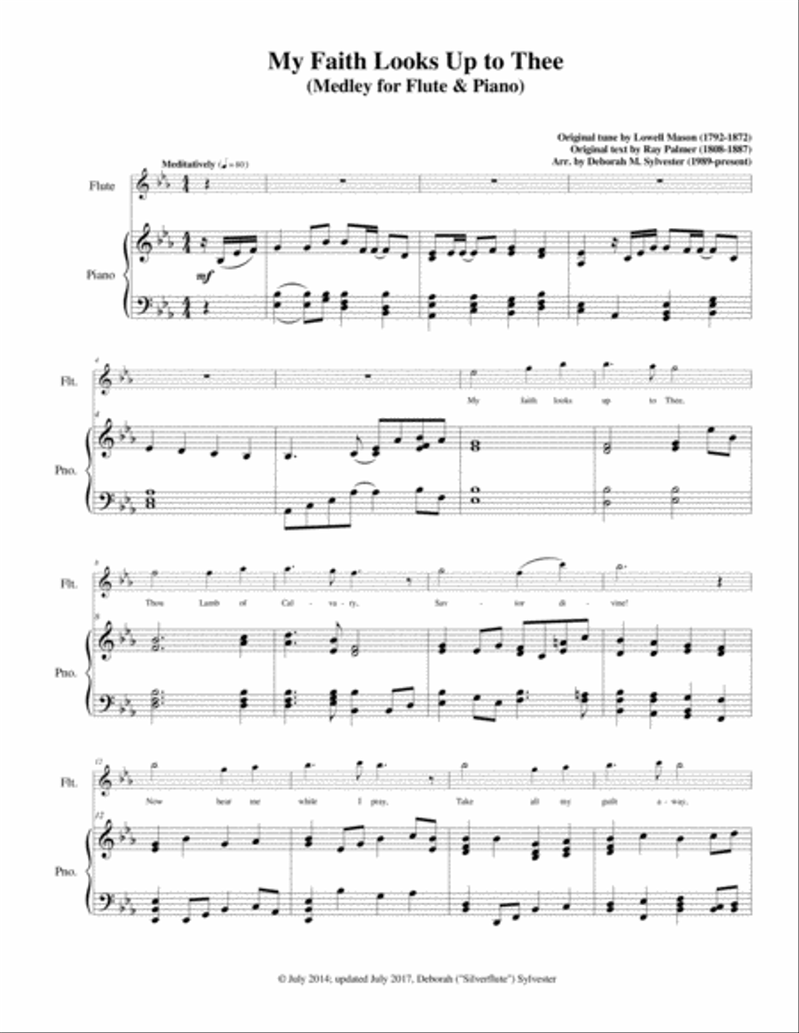 My Faith Looks Up to Thee (Medley) Flute Solo scores gallery preview page 2
