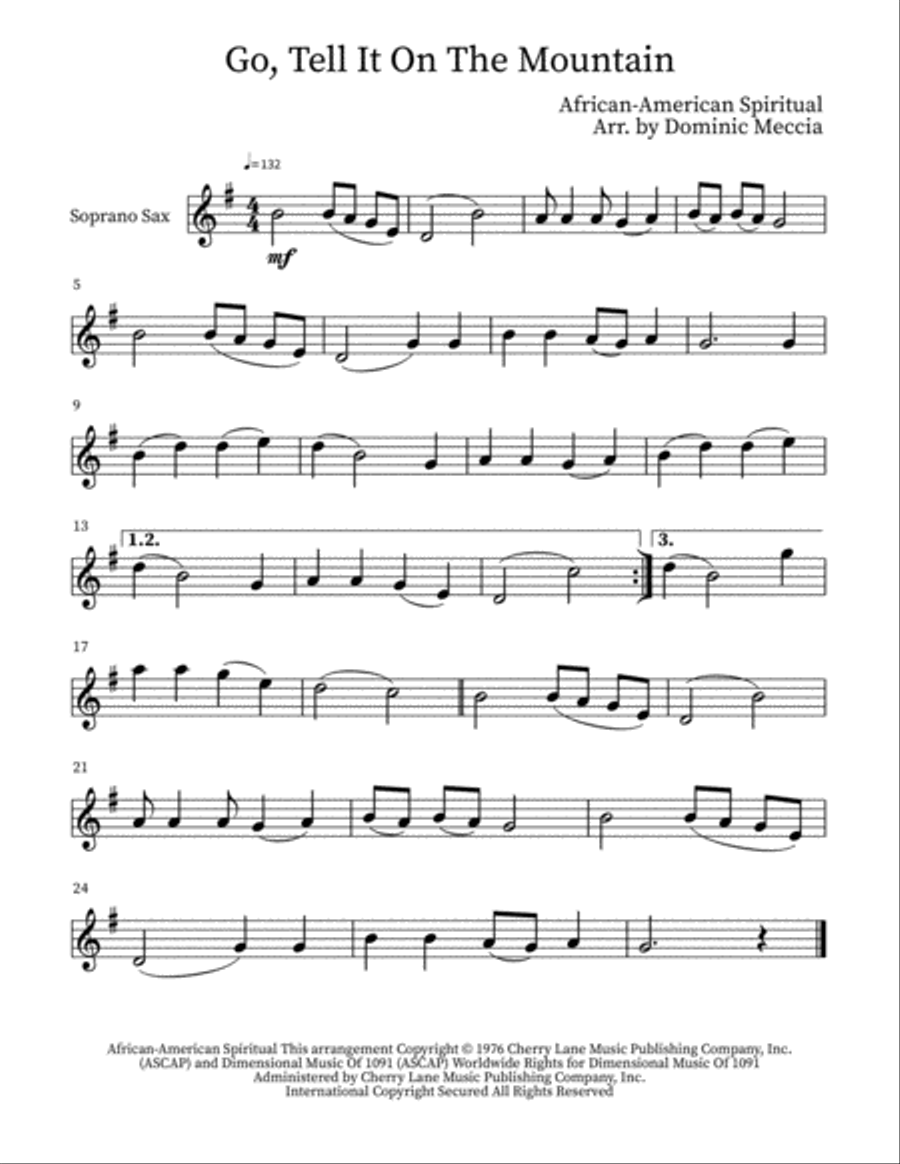 Go Tell It On The Mountain Woodwind Quartet scores gallery preview page 3