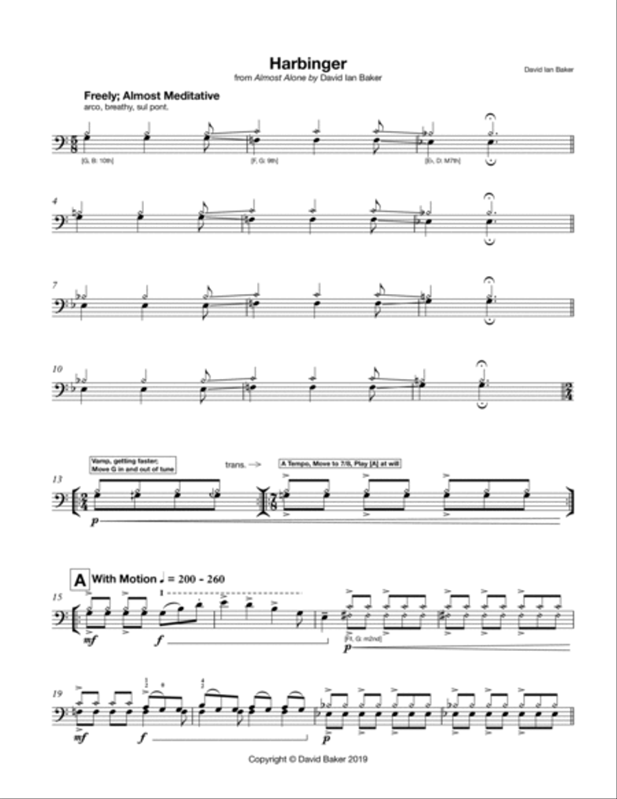 Harbinger Double Bass scores gallery preview page 1