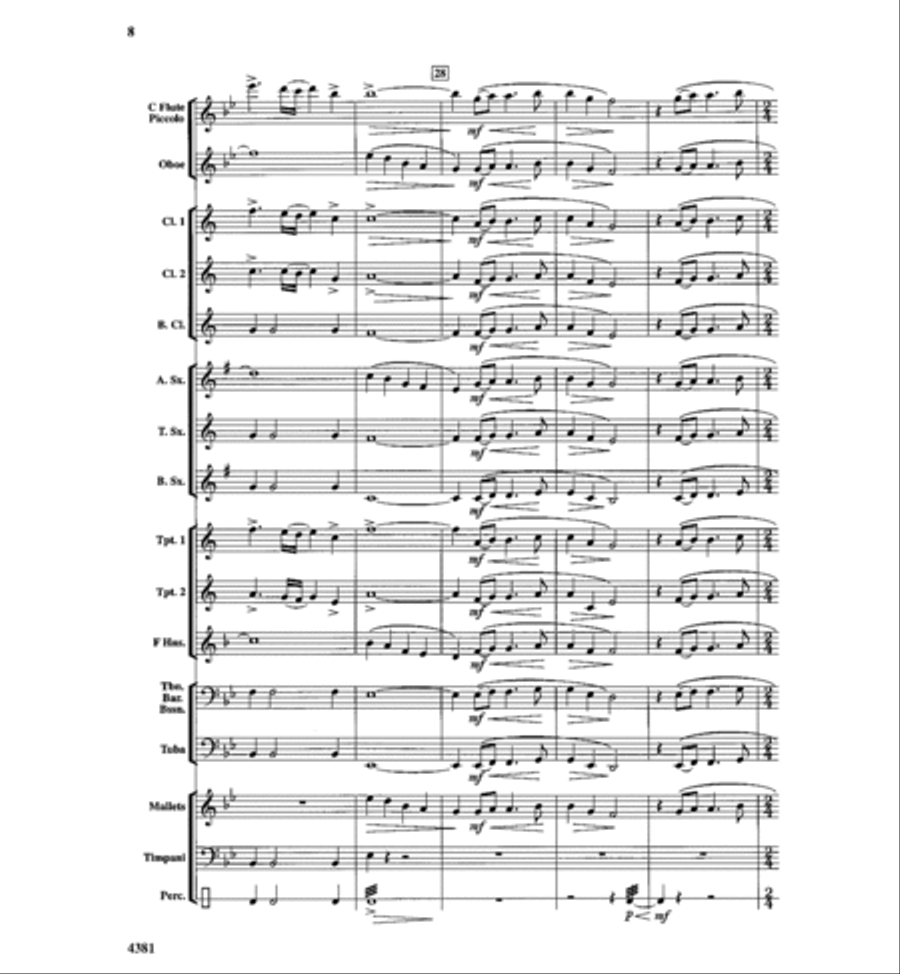 A Hymn of Peace Concert Band scores gallery preview page 7