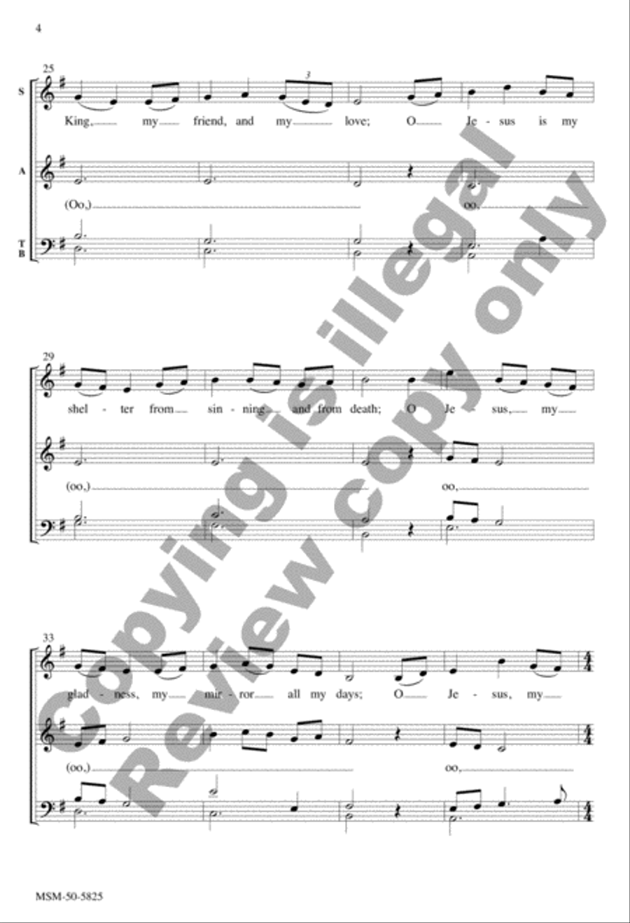 O Jesus, Every Moment (Bí, a Íosa, Im Chroíse) 4-Part scores gallery preview page 4