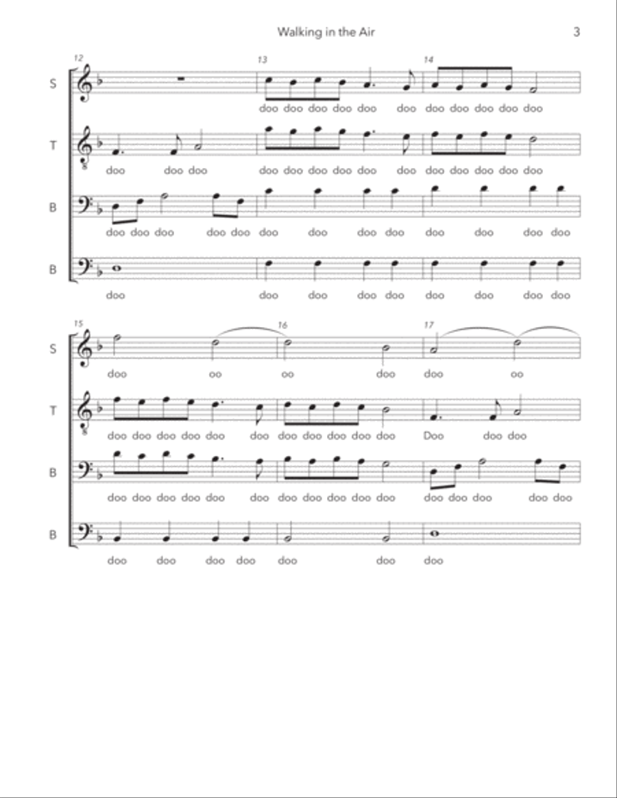 Walking In The Air Walking In The Air 4-Part scores gallery preview page 3