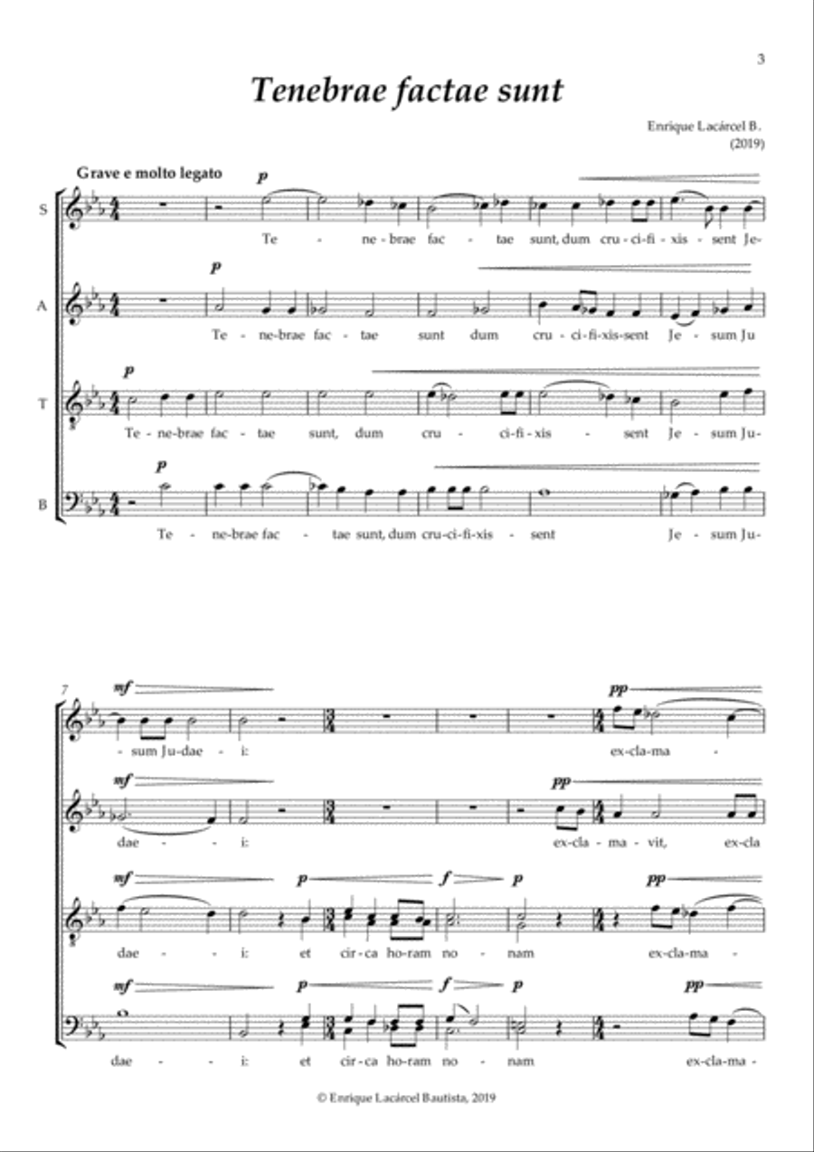 Tenebrae factae sunt Tenebrae factae sunt 4-Part scores gallery preview page 3