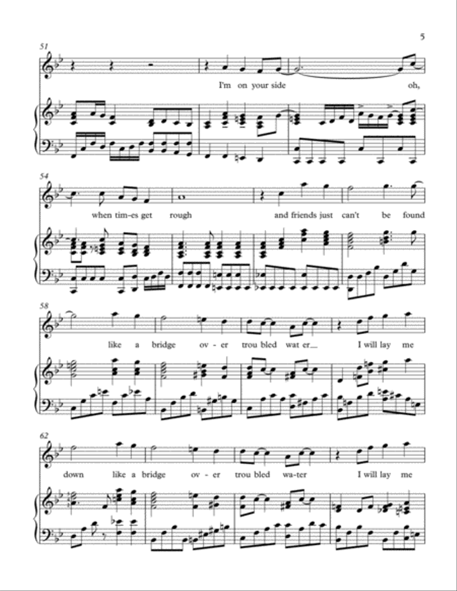 Bridge Over Troubled Water Voice scores gallery preview page 5
