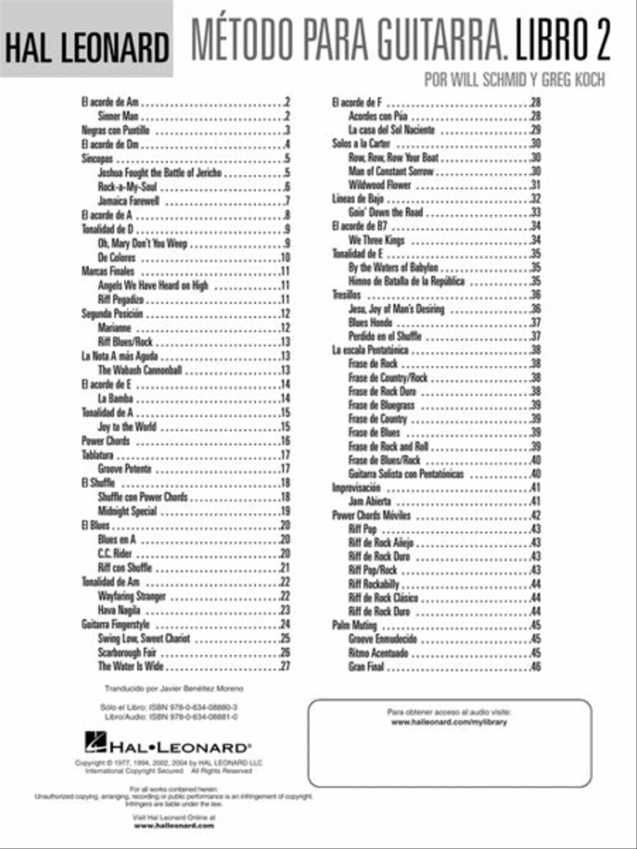 Spanish Edition: Hal Leonard Método Para Guitarra – Libro 2 Guitar scores gallery preview page 3
