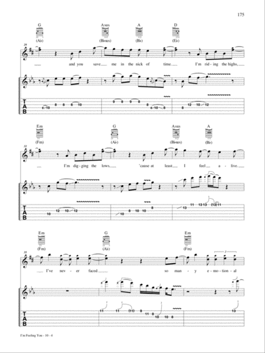I'm Feeling You Guitar Tablature scores gallery preview page 4