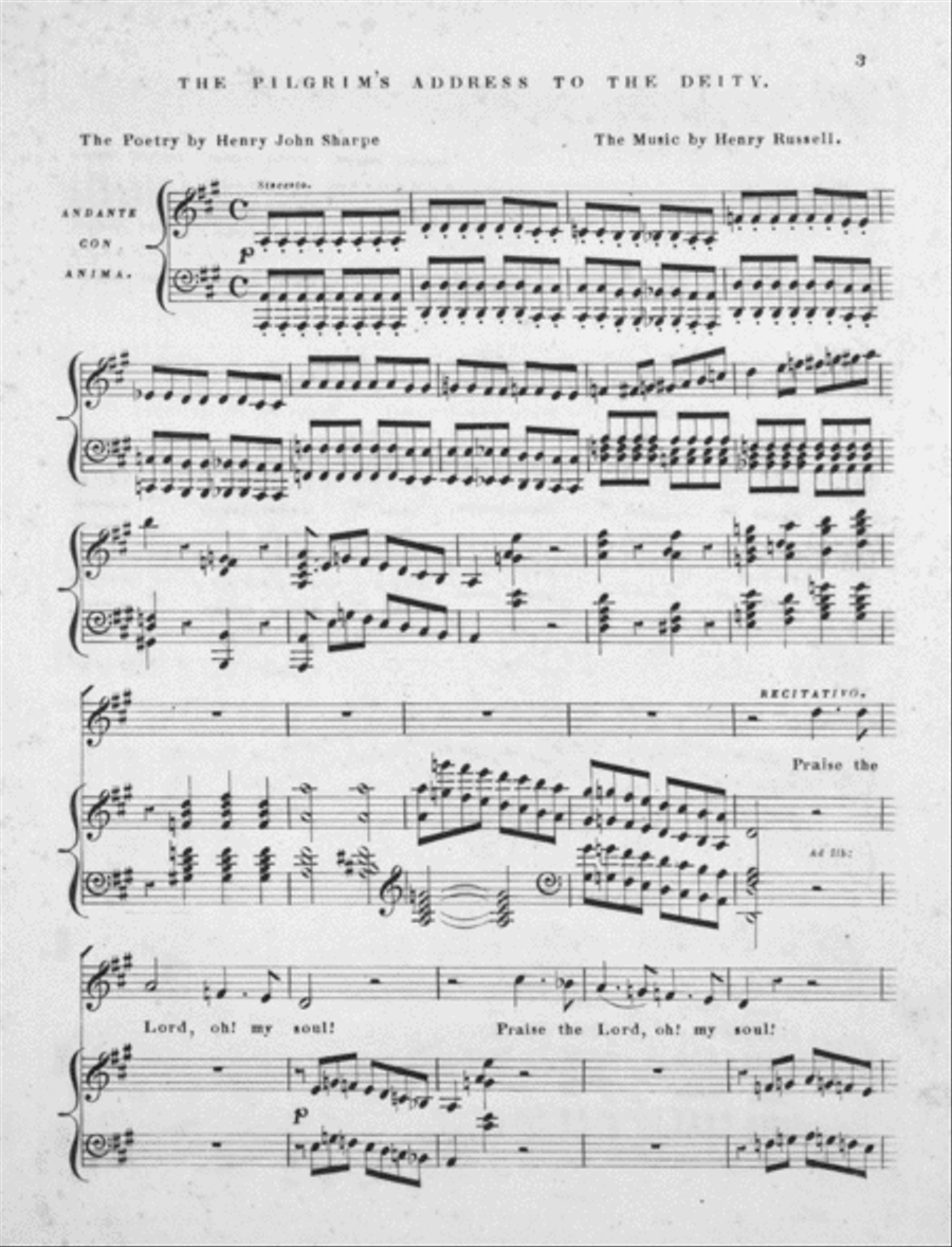The Pilgrim's Address to the Deity. A Sacred Melody Voice scores gallery preview page 2