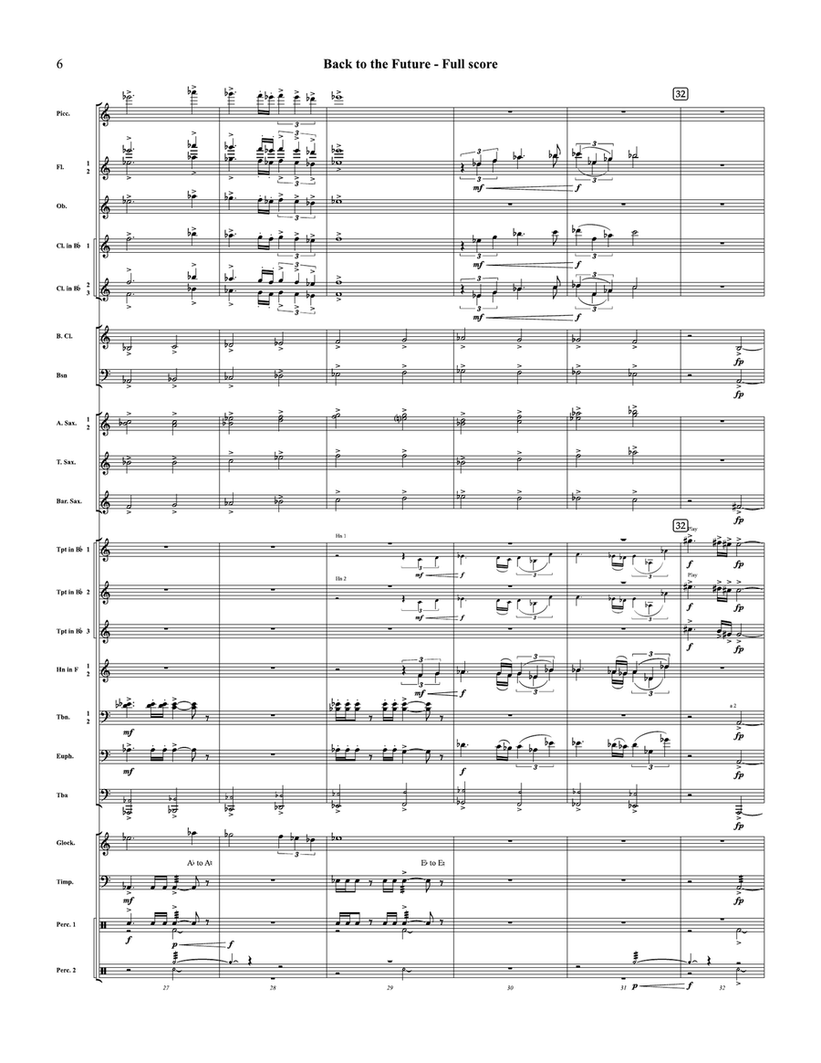 Back To The Future Back To The Future Concert Band scores gallery preview page 6
