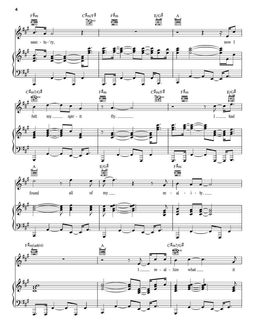 Love's Divine Piano, Vocal, Guitar scores gallery preview page 4