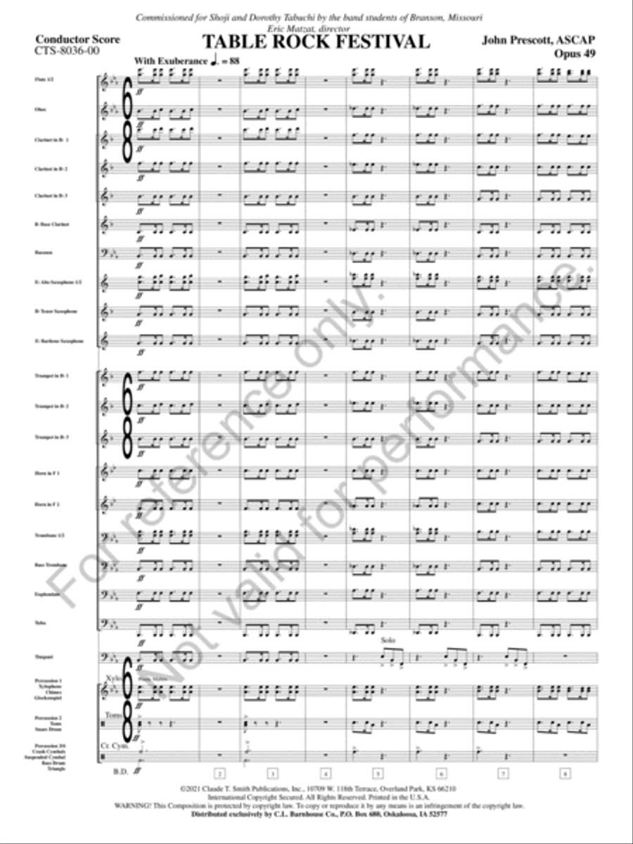 Table Rock Festival Concert Band scores gallery preview page 4